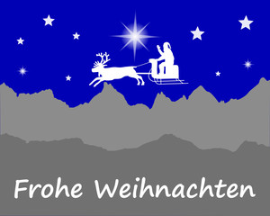 Der Weihnachtsmann wünscht Frohe Weihnachten