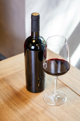 Wine on a table