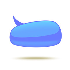 Realistic Glass Vector Speech Bubble.