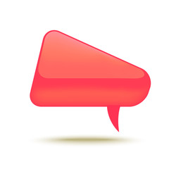 Realistic Glass Vector Speech Bubble.