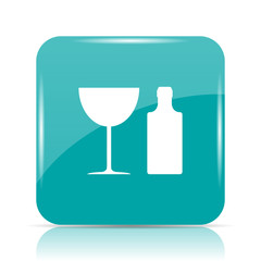Bottle and glass icon