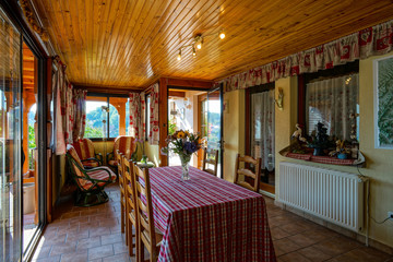 Countryside house comfortable interior in alsacien style