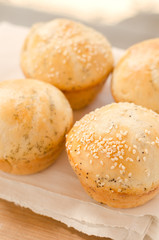 Bakery product. Delicious buns for you. Pastry. Cookie.