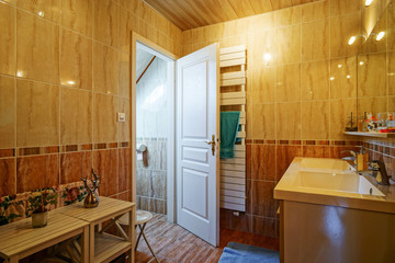 Countryside house comfortable interior in alsacien style