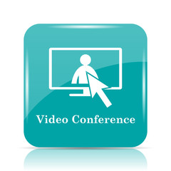 Video conference, online meeting icon