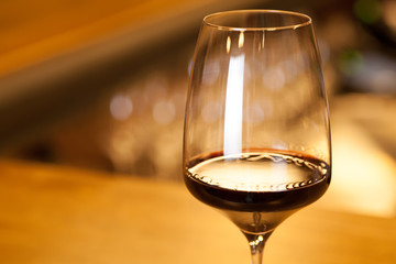 Red wine in a bar