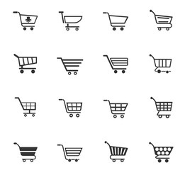 shopping cart icon set