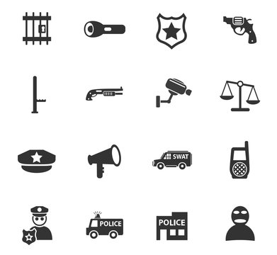 police icon set