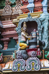 Naklejka premium Detail of Meenakshi Temple in Madurai, India