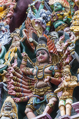Detail of Meenakshi Temple in Madurai, India