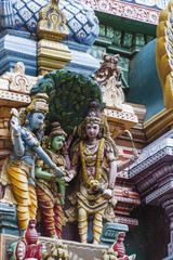 Detail of Meenakshi Temple in Madurai, India