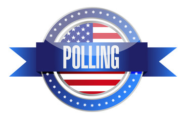 us polling seal illustration design graphic