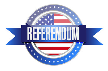 us referendum seal illustration design graphic