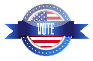 us vote seal illustration design graphic