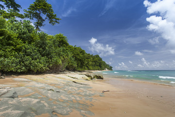 Havelock Island blue sky with white clouds, Andaman Islands, Ind