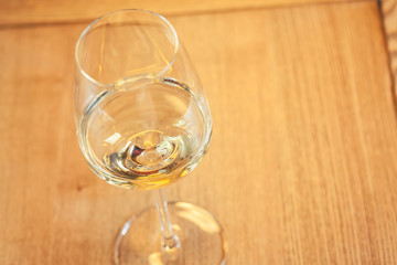 White wine in a bar