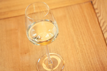 White wine in a bar