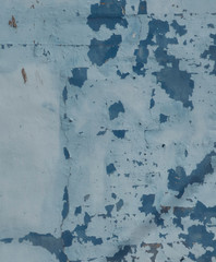 Light blue paint texture with lot of cracks