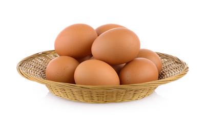 Chicken Eggs on white background