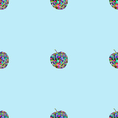 Seamless pattern a apples