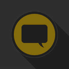 dark gray and yellow icon - speech bubble