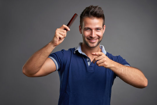 Young Man With Comb