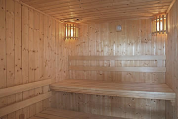 Fototapeta na wymiar sauna room