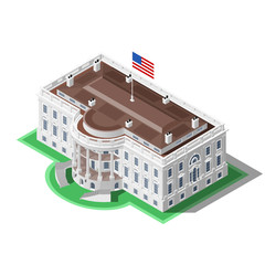 Usa Election 2016 Infographic Us White House Vector Isometric Building