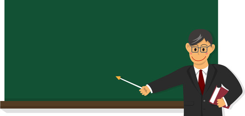 person with blackboard (business / education)[vector]