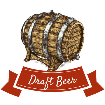 Draft beer illustration.
