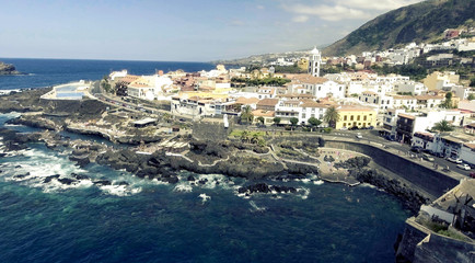 Coastline of Tenerife Island, aerial view