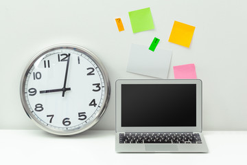 Clock at an office table