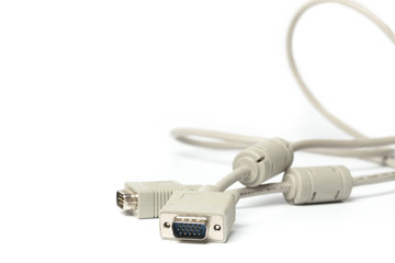 DVI wire isolated on white background