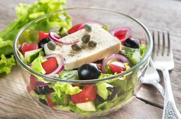 Bowl of Greek salad