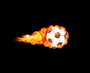 Soccer Ball on Fire easy editable