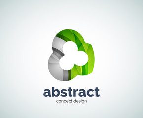 Vector abstruse shape logo template