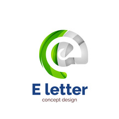 Vector letter concept logo template, abstract business icon