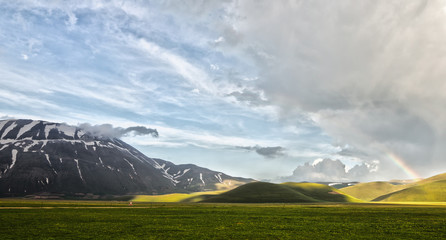 Castelluccio di Norcia, Italia.