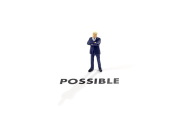 Business Man showing POSSIBLE text