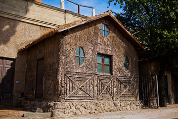 Old Italian wooden and hay house