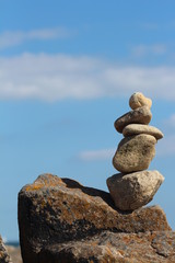 empilage de caillou, symbole de bien être