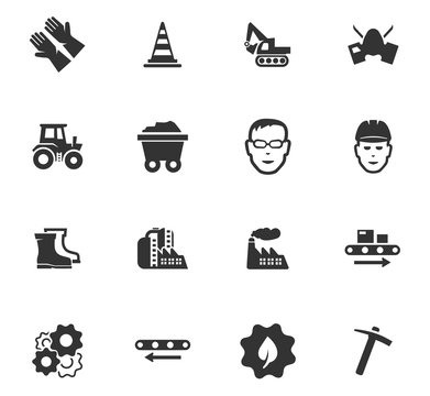 Industrial icons set