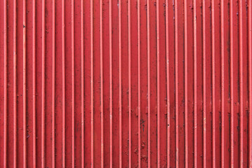 Obraz premium close up of old painted metal ribbed surface
