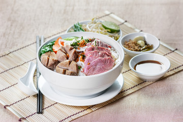 Noodle with meat ball and sauce