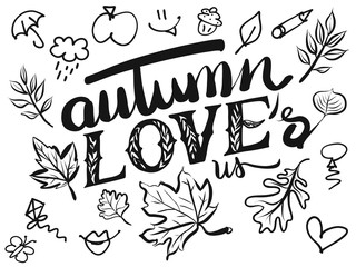 Autumn Loves us Typo and Icons