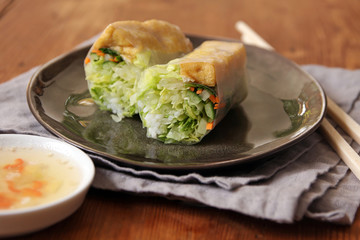 veggie summer rolls with tofu