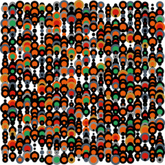 Abstract vector background. Color composition of regular geometric overlapping shapes.