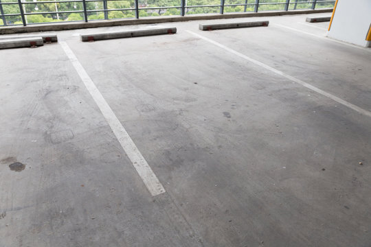 empty indoor car parking lot