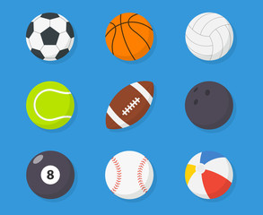 Obraz premium Sport balls vector set