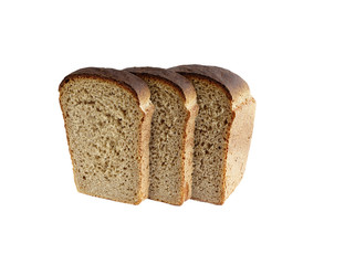 tasty and healthy bread for a healthy diet. isolated on white background 

without shadows. easy to cut for your design.